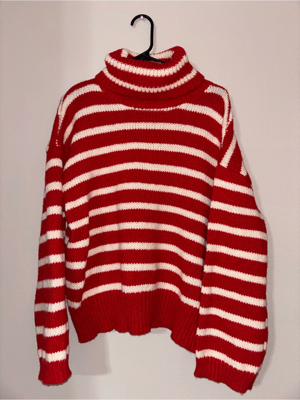 Pinch Red and White Striped Turtleneck Sweater